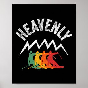 Ski Heavenly California Retro Skien Lake Tahoe Ca Poster