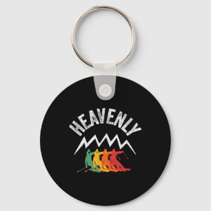 Ski Heavenly California Retro Skien Lake Tahoe Ca Sleutelhanger