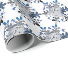 Ski Helling Sneeuwvlok Cadeaupapier