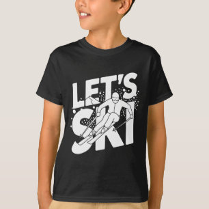 Ski Humor Ontwerp Skiën Grappige Skiloper T-shirt