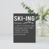 Ski Humor Skiing Funny Winter Sport Joke Briefkaart (Staand voorkant)
