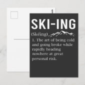 Ski Humor Skiing Funny Winter Sport Joke Briefkaart (Voorkant / Achterkant)
