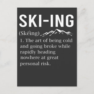 Ski Humor Skiing Funny Winter Sport Joke Briefkaart