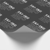 Ski Humor Skiing Funny Winter Sport Joke Cadeaupapier (Hoek)