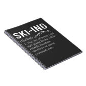 Ski Humor Skiing Funny Winter Sport Joke Notitieboek (Rechterzijde)