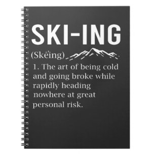 Ski Humor Skiing Funny Winter Sport Joke Notitieboek
