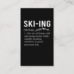 Ski Humor Skiing Funny Winter Sport Joke Visitekaartje