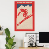  Ski Idaho Resort Schweitzer Mountain Poster (Thuiskantoor)