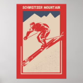  Ski Idaho Resort Schweitzer Mountain Poster (Voorkant)