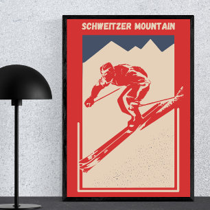 Ski Idaho Resort Schweitzer Mountain Poster
