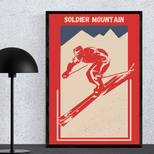  Ski Idaho Resort Soldier Mountain Poster