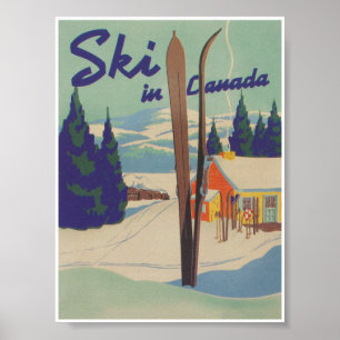 Ski in Canada  Ski Poster