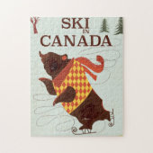 Ski in Canada vintage reisposter Legpuzzel (Verticaal)