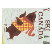 Ski in Canada vintage reisposter Tafelkleed (Voorkant (Horizontaal))