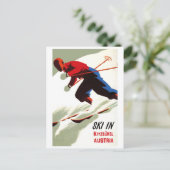 Ski in Kitzbuhel, Oostenrijk Briefkaart (Staand voorkant)