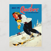 Ski in Quebec Briefkaart (Voorkant)