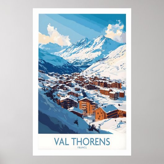 Ski in Val Thorens Kunstprint 1 Poster (Voorkant)