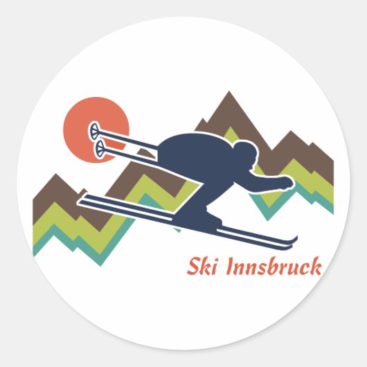 Ski Innsbruck Ronde Sticker (Voorkant)