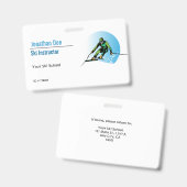 Ski-instructeur Badge (Voor- en achterkant)