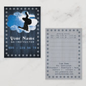 Ski-instructeur - Business-, Schedule Card Visitekaartje (Voorkant / Achterkant)