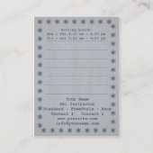Ski-instructeur - Business-, Schedule Card Visitekaartje (Achterkant)