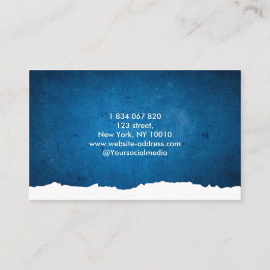 Ski-instructeur Visitekaartje (Achterkant)