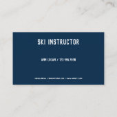 Ski-instructeur Visitekaartje (Achterkant)