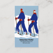 Ski Instructor Business Card Template Visitekaartje (Voorkant)
