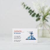 Ski Instructor Business Card Visitekaartje (Staand voorkant)