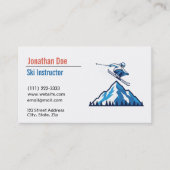 Ski Instructor Business Card Visitekaartje (Voorkant)
