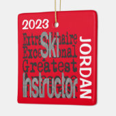 Ski Instructor Extraordinaire CUSTOM Keramisch Ornament (Links)