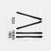 Ski Instructor Pizza And French Fries How To Skiin Fleece Deken (Voorkant (Horizontaal))