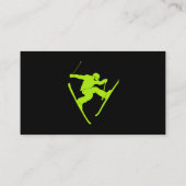 Ski Instructor, Skiing Lessons, Skiers Rentals Visitekaartje (Achterkant)