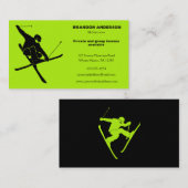 Ski Instructor, Skiing Lessons, Skiers Rentals Visitekaartje (Voorkant / Achterkant)