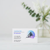 Ski Instructor Visitekaartje (Staand voorkant)