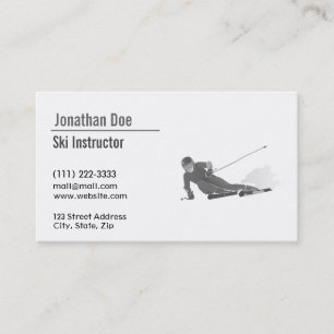 Ski Instructor Visitekaartje
