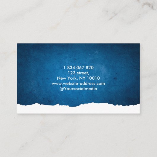 Ski Instructor Visitekaartje (Achterkant)