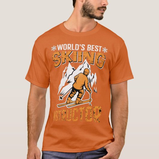 Ski Instructor Worlds Best Skiing Instructor Funny T-shirt (Voorkant)