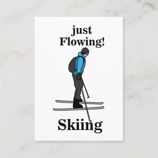 Ski-instructrice die gewoon skiet visitekaartje (Voorkant)