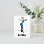Ski-instructrice die gewoon skiet visitekaartje (Staand voorkant)