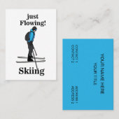 Ski-instructrice die gewoon skiet visitekaartje (Voorkant / Achterkant)