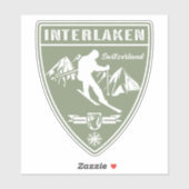 Ski Interlaken Zwitserland Sticker (Vel)