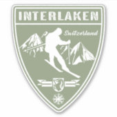 Ski Interlaken Zwitserland Sticker (Voorkant)