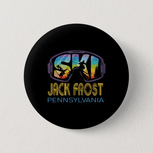 Ski Jack Frost Pennsylvania Ski Vakantie Ronde Button 5,7 Cm (Voorkant)