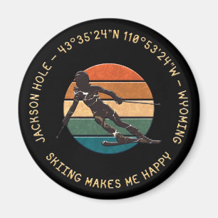 Ski Jackson Hole, Wyoming - Cadeau voor vrouwelijk Magneet