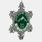 Ski Jackson Hole Wyoming Skiing Tin Sneeuwvlok Ornament (Links)