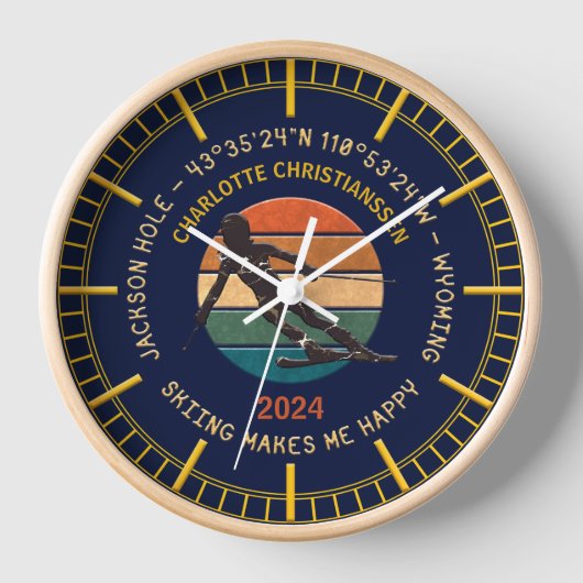 Ski Jackson Hole, Wyoming - Vrouw skiër op zwart (Voorkant)