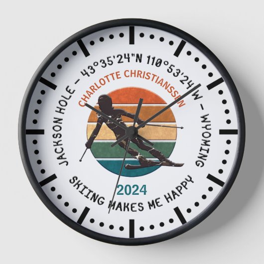 Ski Jackson Hole, Wyoming - Vrouw skiër Silhouette (Voorkant)