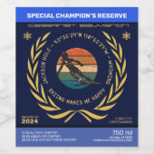 Ski Jackson Hole, Wyoming - Vrouw skiër Silhouette Wijn Etiket (Enkel label)