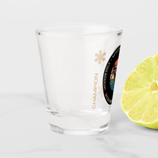 Ski Jackson Hole, Wyoming - Woman Skier Gift Shot Glas (Links)